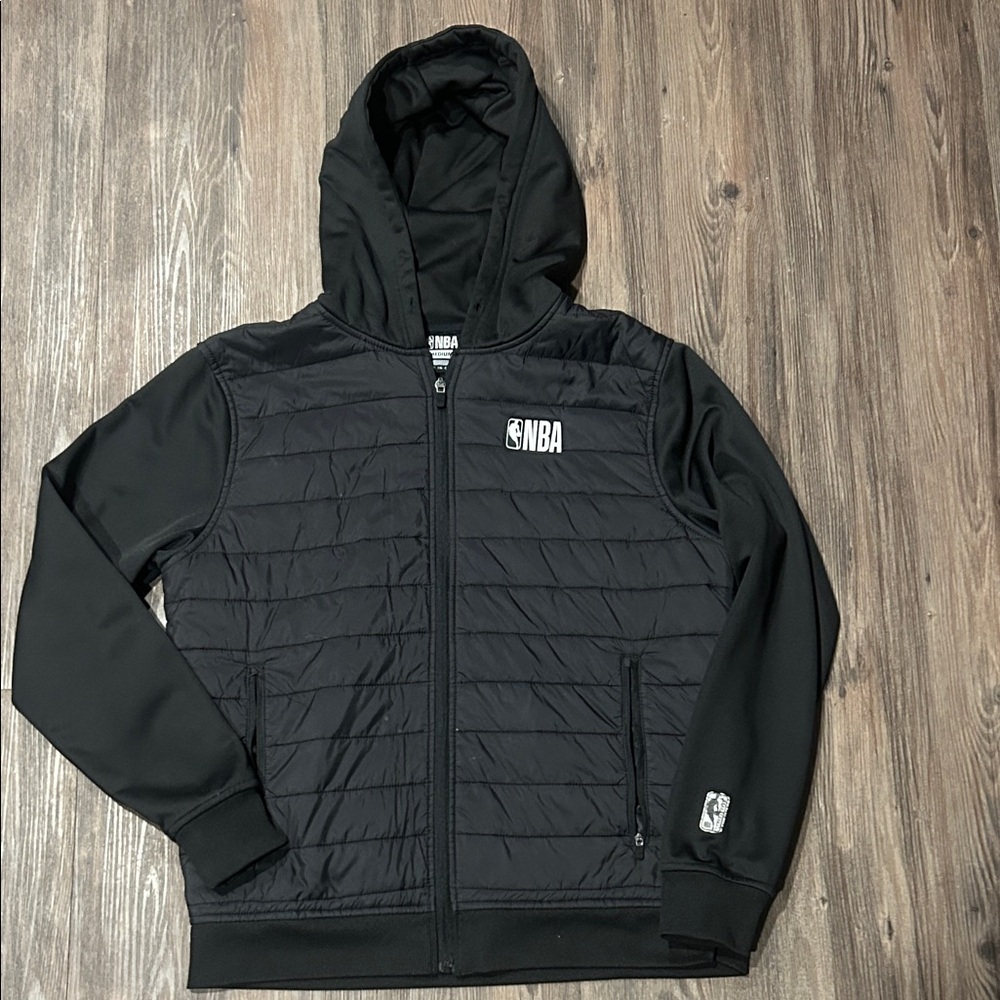 NBA Black Quilted Hoodie